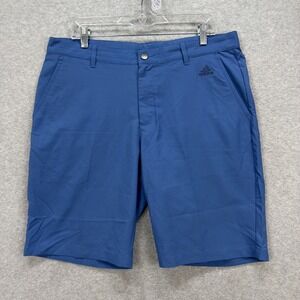 Adidas Shorts Mens 36 Blue 3 Stripes Golf Performance Active Tech Stretch Flex
